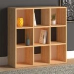 Βιβλιοθήκη Cube  από μελαμίνη χρώμα oak 90x30x90εκ.