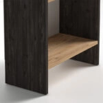 Βιβλιοθήκη μελαμίνης Flora  χρώμα industrial grey - oak 52x25x80εκ.