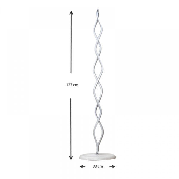 Φωτιστικό δαπέδου Led Esteban  μεταλλικό χρώμα λευκό 33x33x127εκ.