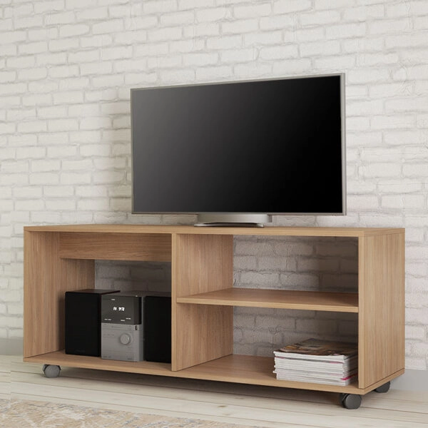 Έπιπλο τηλεόρασης Sabrina  από μελαμίνη χρώμα urban oak 120x40x47εκ.