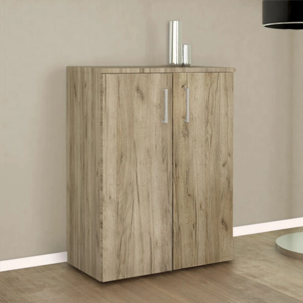 Παπουτσοθήκη μελαμίνης Vico  χρώμα γκρι oak 60x33x81εκ.