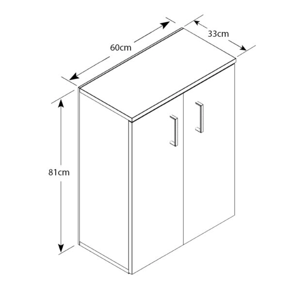 Παπουτσοθήκη μελαμίνης Vico  χρώμα γκρι oak 60x33x81εκ.