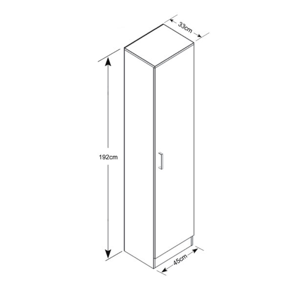 Παπουτσοθήκη μελαμίνης Terzo  14 ζευγών χρώμα wenge 45x33x192εκ.