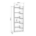 Βιβλιοθήκη μελαμίνης Oppa  χρώμα λευκό 60x22x162εκ.