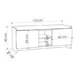 Παπουτσοθήκη Zulla  χρώμα φυσικό οξιάς 110x37x43εκ.