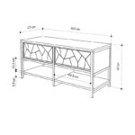 Παπουτσοθήκη Inola  χρώμα sapphire oak 105x37x47εκ.