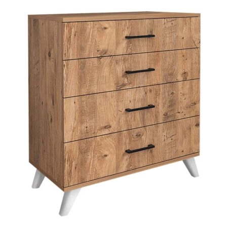 Συρταριέρα μελαμίνης Dacota  χρώμα pine oak 76x44x86,4εκ.