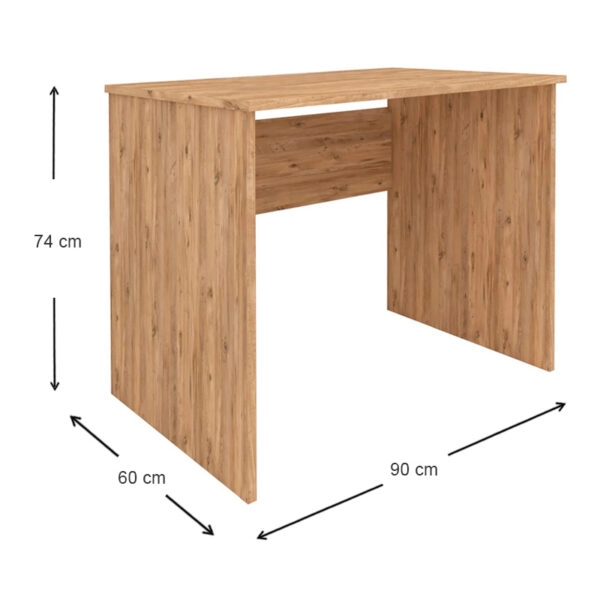 Γραφείο εργασίας Kalen  από μελαμίνη χρώμα pine oak 90x60x74εκ.