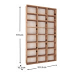 Βιβλιοθήκη μελαμίνης Fyodor  χρώμα pine oak 102x16x178εκ.