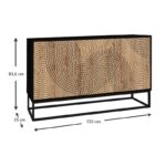 Μπουφές μελαμίνης Themis  χρώμα μαύρο - sapphire oak 150x35x83,6εκ.