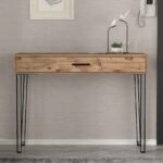 Κονσόλα μελαμίνης Rochel  χρώμα atlantic pine 120x35x89,8εκ.