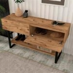 Κονσόλα μελαμίνης Aron  χρώμα atlantic pine 138,8x41x75,7εκ.