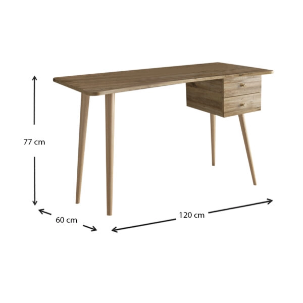 Γραφείο μελαμίνης Balbina  χρώμα atlantic pine 120x60x77εκ.