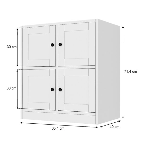 Παπουτσοθήκη - Ντουλάπι Felix  χρώμα λευκό 65,4x40x71,4εκ.