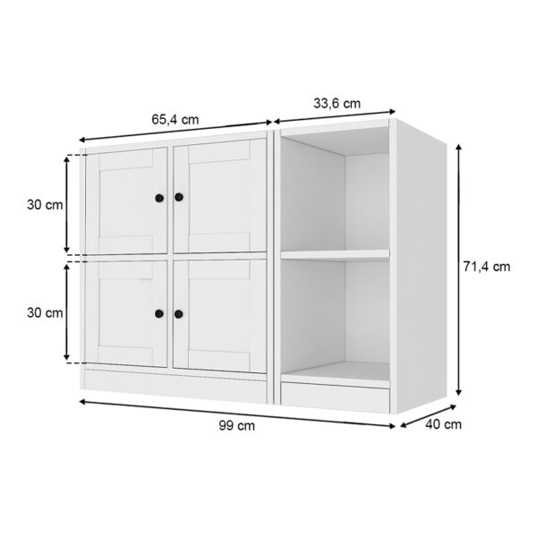 Παπουτσοθήκη - Ντουλάπι Felix  χρώμα λευκό 99x40x71,4εκ.