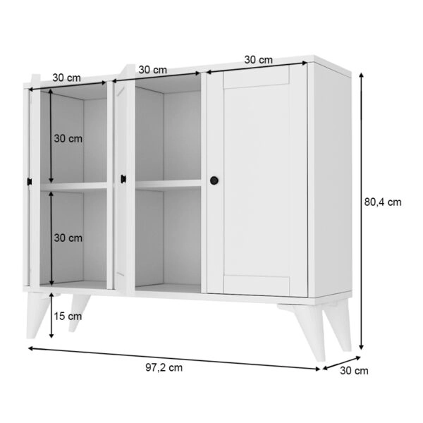 Κονσόλα - Μπουφές Felix  χρώμα λευκό 97,2x30x80,4εκ.