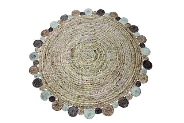 ΧΑΛΙ ΓΙΟΥΤΑ PAVIA SILVER NATURAL ROUND - 120cm-Στρογγυλό