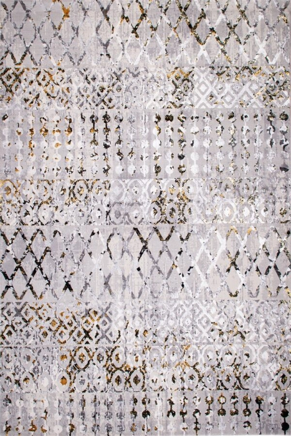 ΧΑΛΙ SHINY VELVET 6376/Anthracite Yellow - 200cm x 250cm