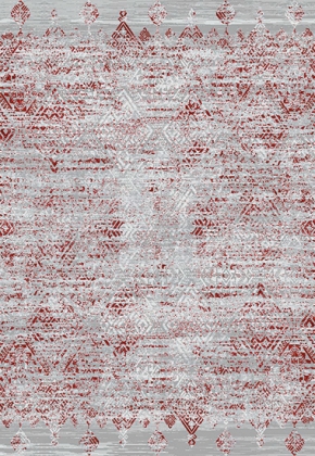 ΧΑΛΙ SHINY VELVET 6045/Light Grey Red - 200cm x 290cm