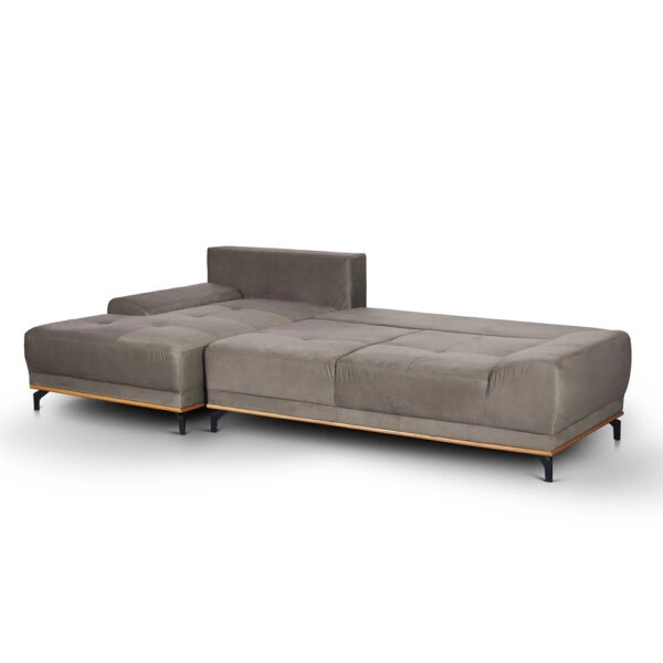 NATURA ΚΑΝΑΠΕΣ ΚΡΕΒΑΤΙ ΓΩΝΙΑ ΑΡΙΣΤΕΡΗ TAUPE 283x164xH90cm