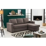 ALDO CRISTIANO ΚΑΝΑΠΕΣ ΚΡΕΒΑΤΙ ΓΩΝΙΑ ΑΝΑΣΤΡΕΨΙΜΗ TAUPE R461 220x150xH88cm