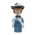 TRAVEL GIRL 6 DECO POLYRESIN ΠΟΛΥΧΡΩΜΟ 14,5x14xH33,5cm