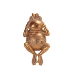 GRENOUILLE 2 DECO ΒΑΤΡΑΧΟΣ POLYRESIN ΧΡΥΣΟ 11,3x9,5xH22,6cm