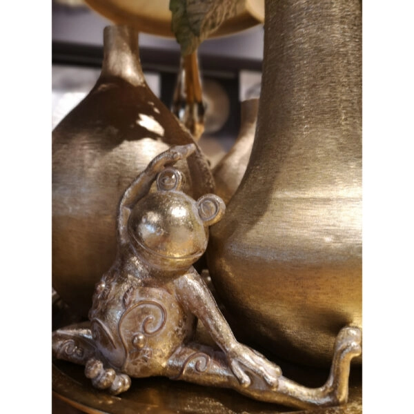 YOGA FROG 1 DECO ΒΑΤΡΑΧΟΣ POLYRESIN ΧΡΥΣΟ 25,8x11,6xH18,7cm