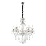 Chandelier Mairy Πολυέλαιος 8φωτος Διάφανο Κρύσταλλο (80x80x70)cm