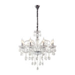 Chandelier Nouli Πολυέλαιος 8φωτος Διάφανο Κρύσταλλο (70x70x70)cm