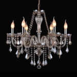 Chandelier Luna Πολυέλαιος 6φωτος Σαμπανιζέ Κρύσταλλο (70x70x60)cm