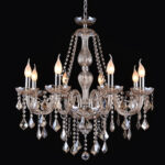 Chandelier Luna Πολυέλαιος 8φωτος Σαμπανιζέ Κρύσταλλο (70x70x80)cm