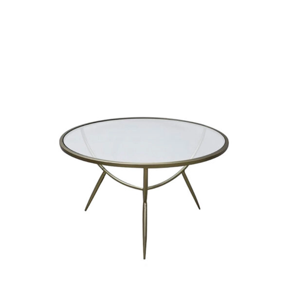 VERO COFFEE TABLE ΔΙΑΦΑΝΟ ΧΡΥΣΟ 75x75xH49,5cm