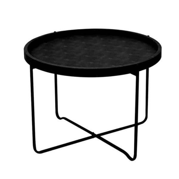 OXFORD COFFEE TABLE ΜΑΥΡΟ ΜΑΥΡΟ 63x63xH42cm