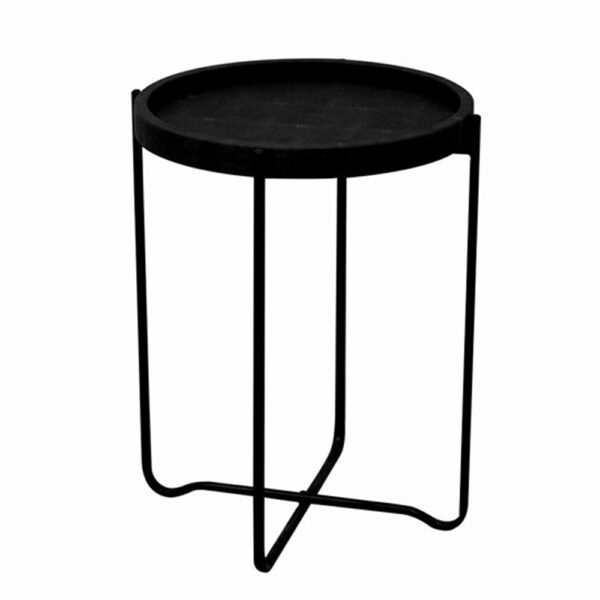 OXFORD SIDE TABLE ΜΑΥΡΟ ΜΑΥΡΟ 43x43xH53cm