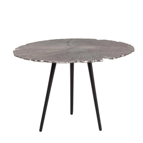 LEAF 60 SIDE TABLE NICKEL ΜΑΥΡΟ 60x60xH41cm