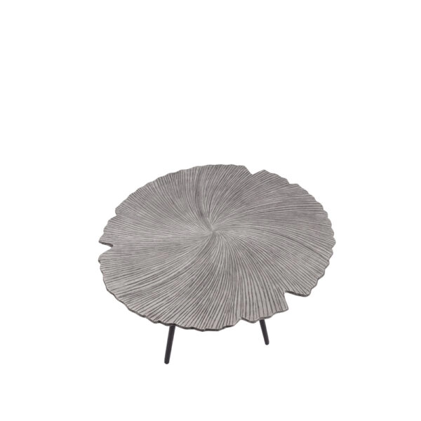 LEAF 60 SIDE TABLE NICKEL ΜΑΥΡΟ 60x60xH41cm