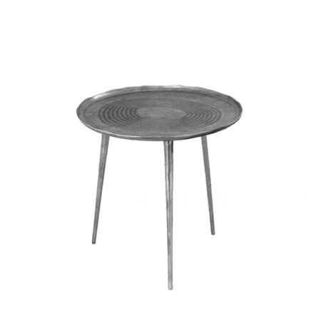 ZEN 48 SIDE TABLE NICKEL ROUGH ANTIQUE 48x48xH47,5cm