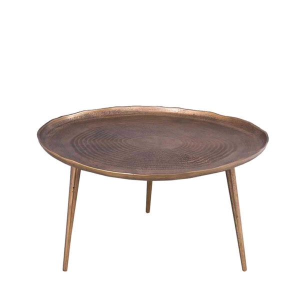 ZEN 74 COFFEE TABLE ΧΡΥΣΟ ROUGH ANTIQUE 74x74xH40cm