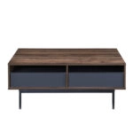 GROOVES COFFEE TABLE 2ΣΥΡΤΑΡΙΑ WOTAN OAK ΓΚΡΙ 110x60xH45cm