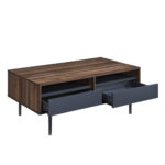 GROOVES COFFEE TABLE 2ΣΥΡΤΑΡΙΑ WOTAN OAK ΓΚΡΙ 110x60xH45cm