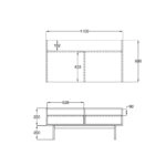 GROOVES COFFEE TABLE 2ΣΥΡΤΑΡΙΑ WOTAN OAK ΓΚΡΙ 110x60xH45cm