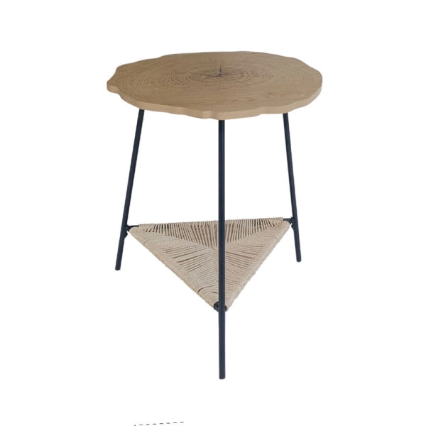 TREE SIDE TABLE ΦΥΣΙΚΟ ΜΑΥΡΟ 46x46xH52cm