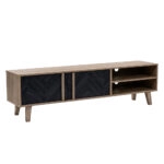 ALBERO TV STAND SONOMA DECAPE ΜΑΥΡΟ ΜΕ PATTERN 160x35xH45cm