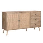 AMMOS ΜΠΟΥΦΕΣ 3ΣΥΡΤΑΡΙΑ ΦΥΣΙΚΟ ΜΕ RATTAN 150x39xH79cm