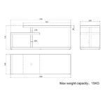 KIVOS TV STAND SONOMA 120x39,5xH47cm