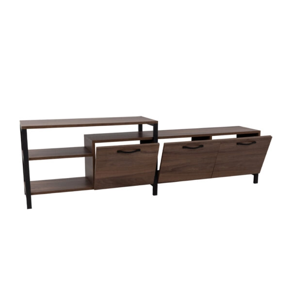 RAM TV STAND ΚΑΡΥΔΙ ΜΑΥΡΟ 180x35xH55cm