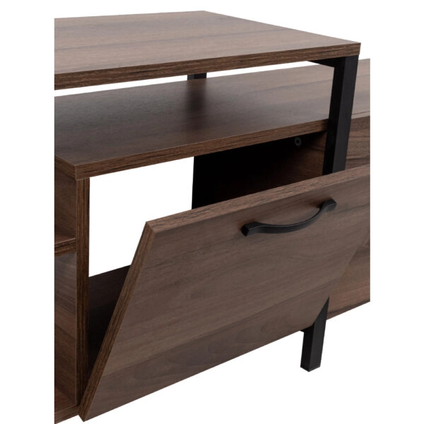 RAM TV STAND ΚΑΡΥΔΙ ΜΑΥΡΟ 180x35xH55cm