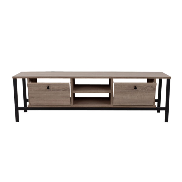 OGGI TV STAND SONOMA ΜΑΥΡΟ 150x35xH45cm