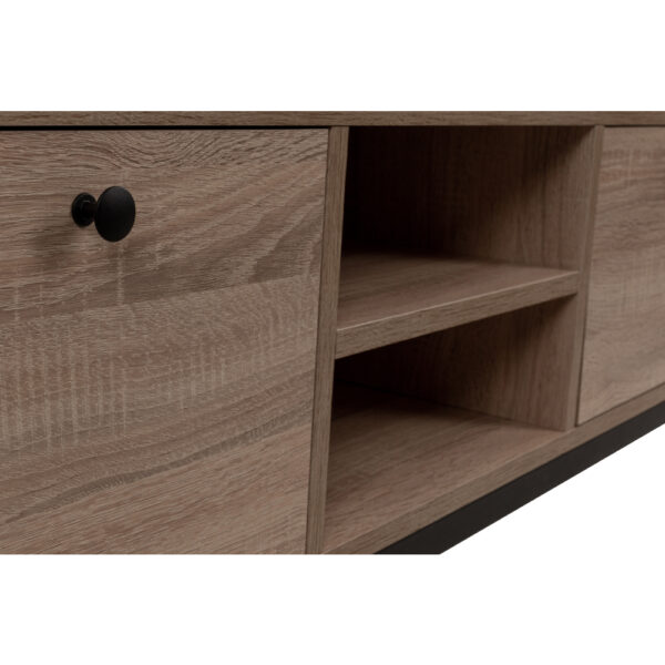 OGGI TV STAND SONOMA ΜΑΥΡΟ 150x35xH45cm